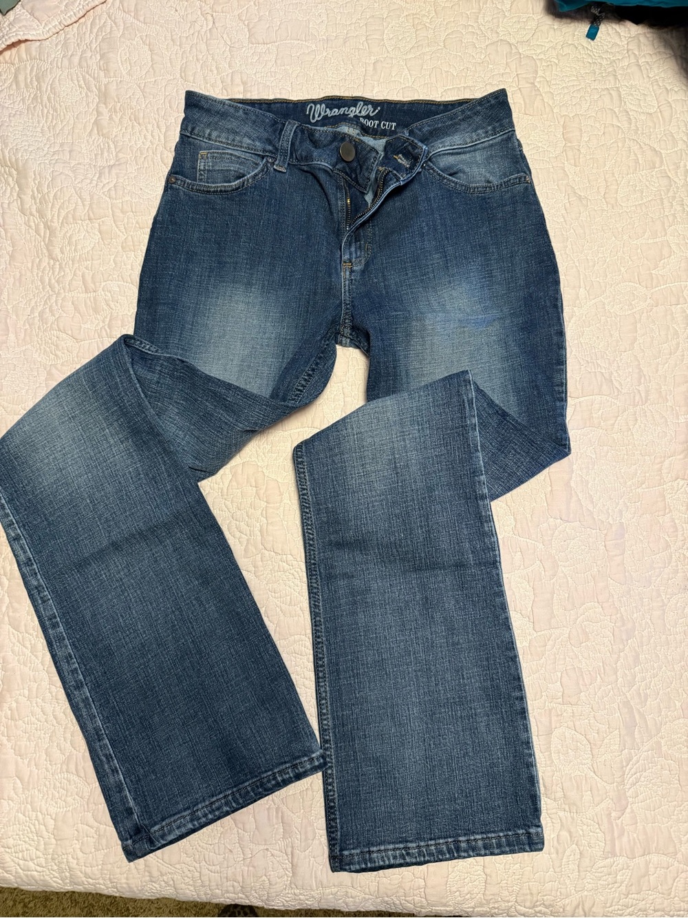 Wrangler Women's Boot Cut Jeans - Dark Blue Denim